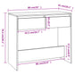 Wandtafel 89X41X76,5 Cm Staal Gerook Eikenkleurig