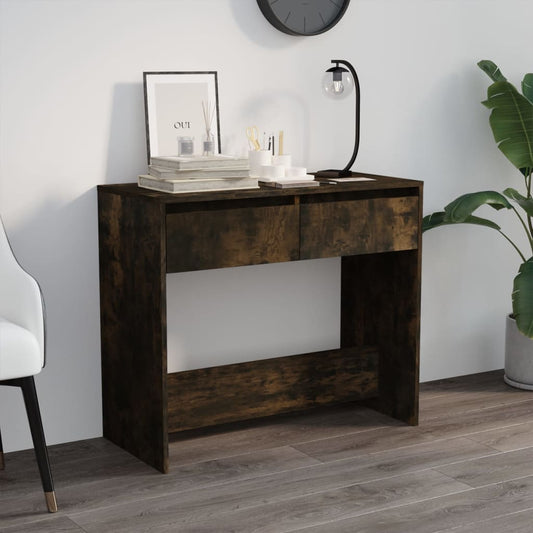 Wandtafel 89X41X76,5 Cm Staal Gerook Eikenkleurig