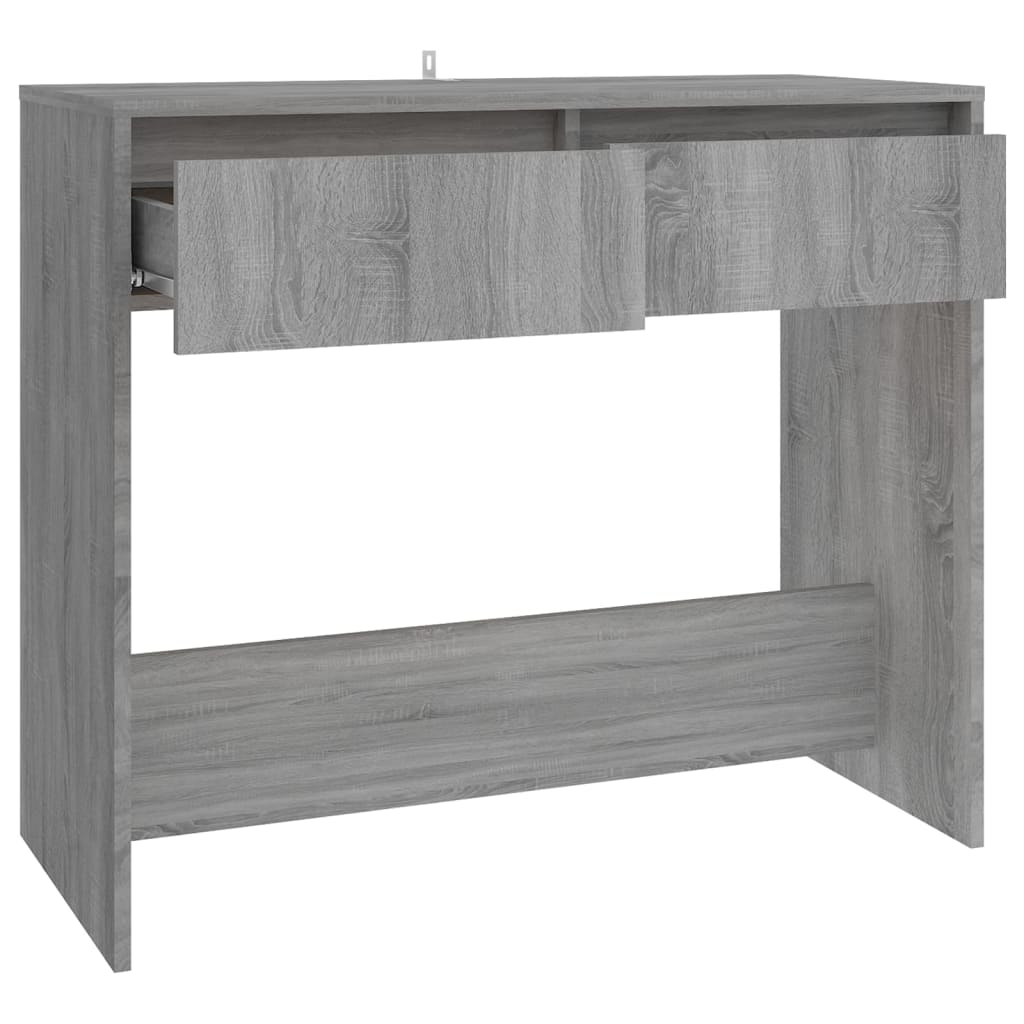 Wandtafel 89X41X76,5 Cm Staal Grijs Sonoma Eikenkleurig