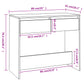 Wandtafel 89X41X76,5 Cm Staal Grijs Sonoma Eikenkleurig