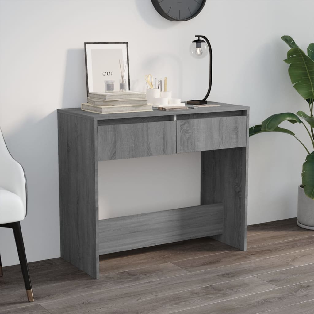 Wandtafel 89X41X76,5 Cm Staal Grijs Sonoma Eikenkleurig