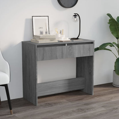 Wandtafel 89X41X76,5 Cm Staal Grijs Sonoma Eikenkleurig