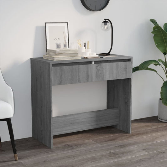 Wandtafel 89X41X76,5 Cm Staal Grijs Sonoma Eikenkleurig