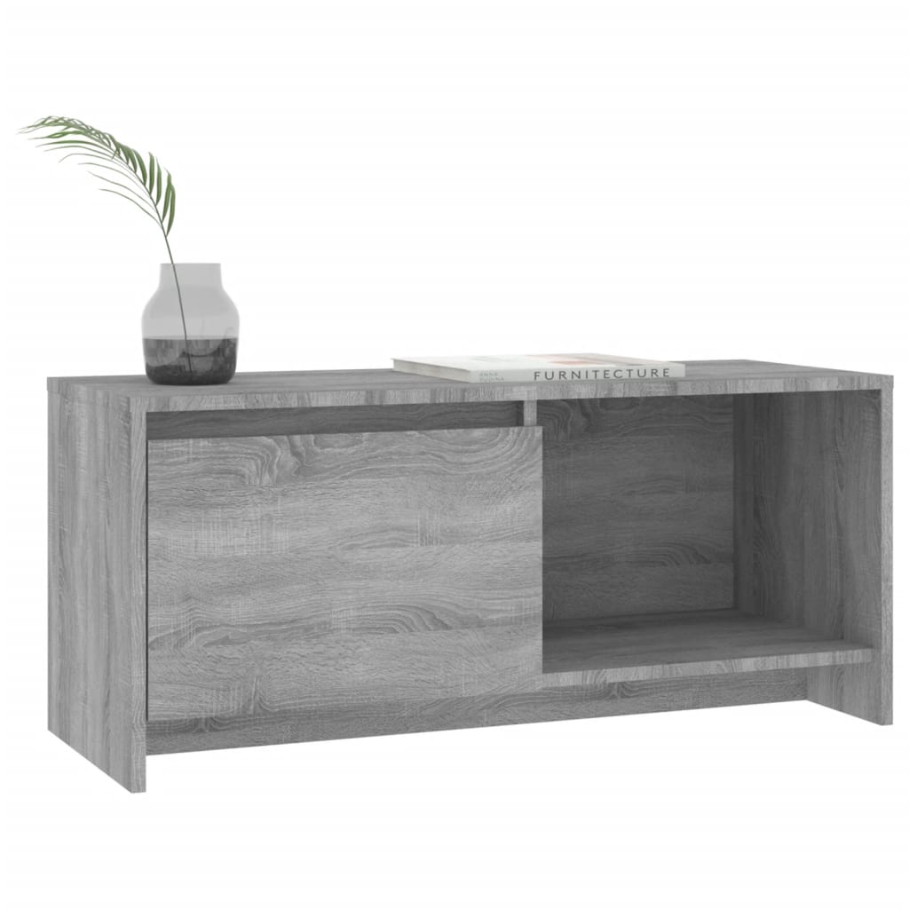 Tv-Meubel 90X35X40 Cm Spaanplaat Grijs Sonoma Eikenkleurig