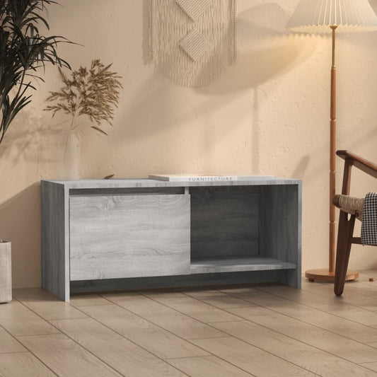 Tv-Meubel 90X35X40 Cm Spaanplaat Grijs Sonoma Eikenkleurig