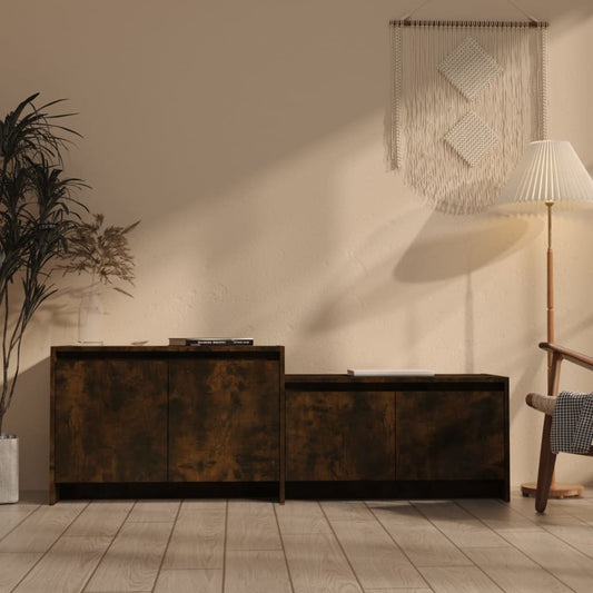 Tv-Meubel 146,5X35X50 Cm Spaanplaat Gerookt Eikenkleurig