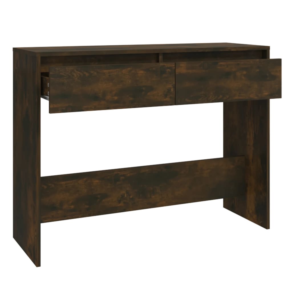 Wandtafel 100X35X76,5 Cm Spaanplaat Gerookt Eikenkleurig