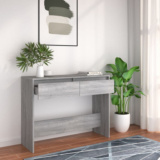 Wandtafel 100X35X76,5 Cm Spaanplaat Grijs Sonoma Eikenkleurig
