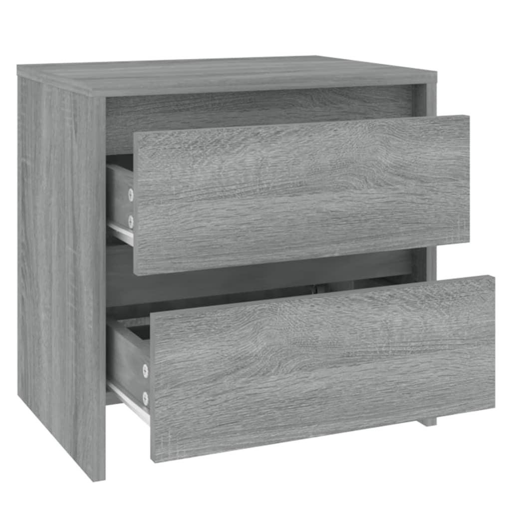 Nachtkastjes 2 St 45X34,5X44,5 Cm Spaanplaat Grijs Sonoma Eiken