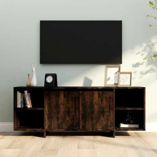 Tv-Meubel 130X35X50 Cm Spaanplaat Gerookt Eikenkleurig