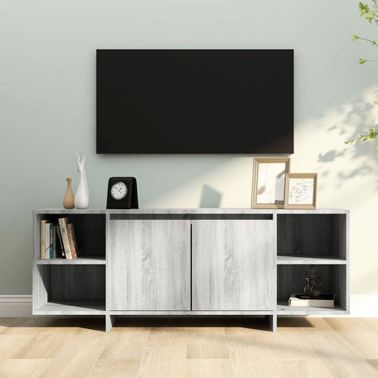Tv-Meubel 130X35X50 Cm Spaanplaat Grijs Sonoma Eikenkleurig