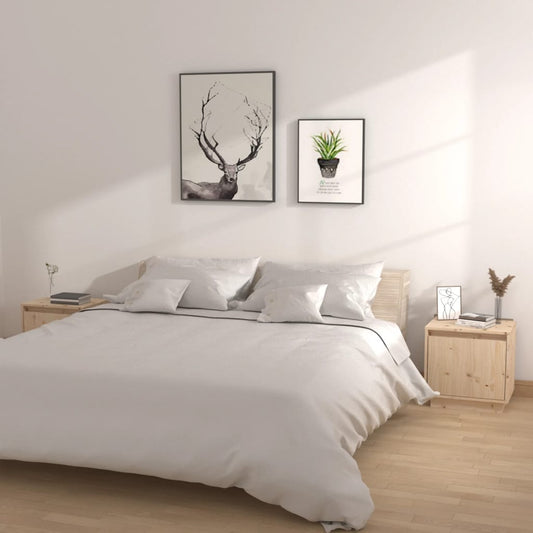 Nachtkastjes 2 St 40X30X40 Cm Massief Grenenhout