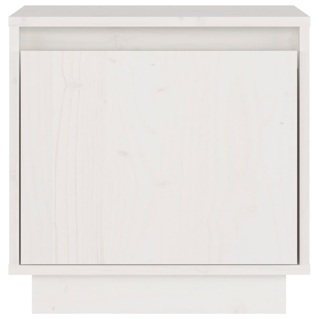 Nachtkastjes 2 St 40X30X40 Cm Massief Grenenhout Wit