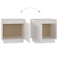 Nachtkastjes 2 St 40X30X40 Cm Massief Grenenhout Wit