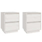 Nachtkastjes 2 St 40X35X50 Cm Massief Grenenhout Wit
