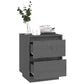 Nachtkastjes 2 St 40X35X50 Cm Massief Grenenhout Grijs