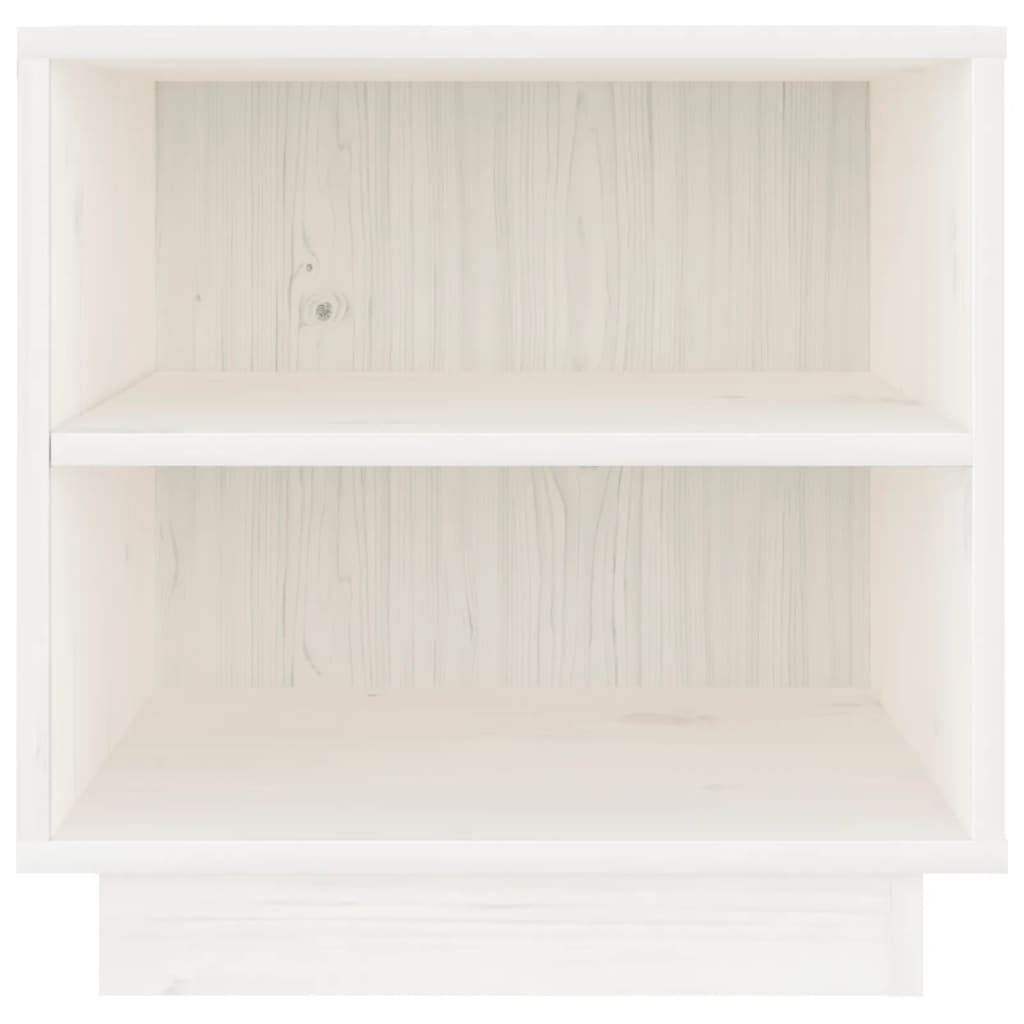 Nachtkastjes 2 St 40X34X40 Cm Massief Grenenhout Wit