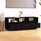 Tv-Meubel 140X37X50 Cm Massief Grenenhout Zwart