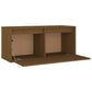 Wandkast 80X30X35 Cm Massief Grenenhout Honingbruin