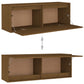 Wandkast 100X30X35 Cm Massief Grenenhout Honingbruin