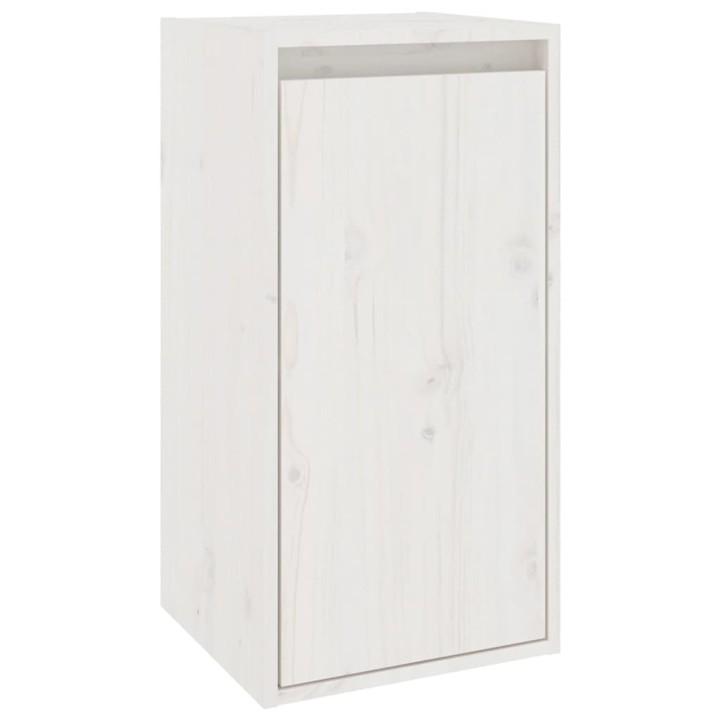 Wandkast 30X30X60 Cm Massief Grenenhout Wit