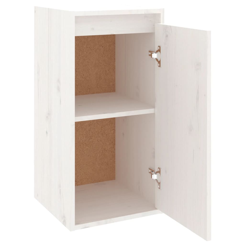 Wandkast 30X30X60 Cm Massief Grenenhout Wit