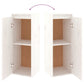 Wandkast 30X30X80 Cm Massief Grenenhout Wit