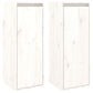 Wandkasten 2 St 30X30X80 Cm Massief Grenenhout Wit