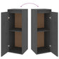 Wandkasten 2 St 30X30X80 Cm Massief Grenenhout Grijs