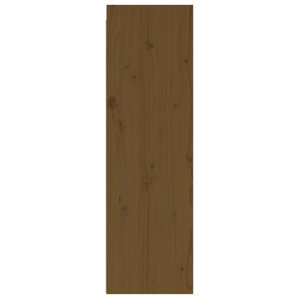 Wandkast 30X30X100 Cm Massief Grenenhout Honingbruin
