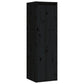 Wandkast 30X30X100 Cm Massief Grenenhout Zwart
