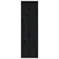 Wandkast 30X30X100 Cm Massief Grenenhout Zwart