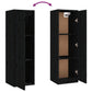 Wandkast 30X30X100 Cm Massief Grenenhout Zwart