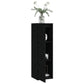 Wandkast 30X30X100 Cm Massief Grenenhout Zwart