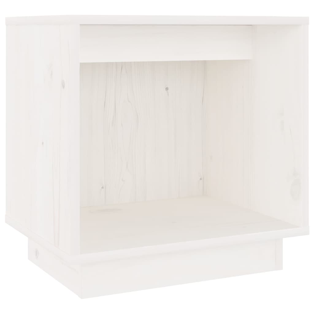 Nachtkastjes 2 St 40X30X40 Cm Massief Grenenhout Wit