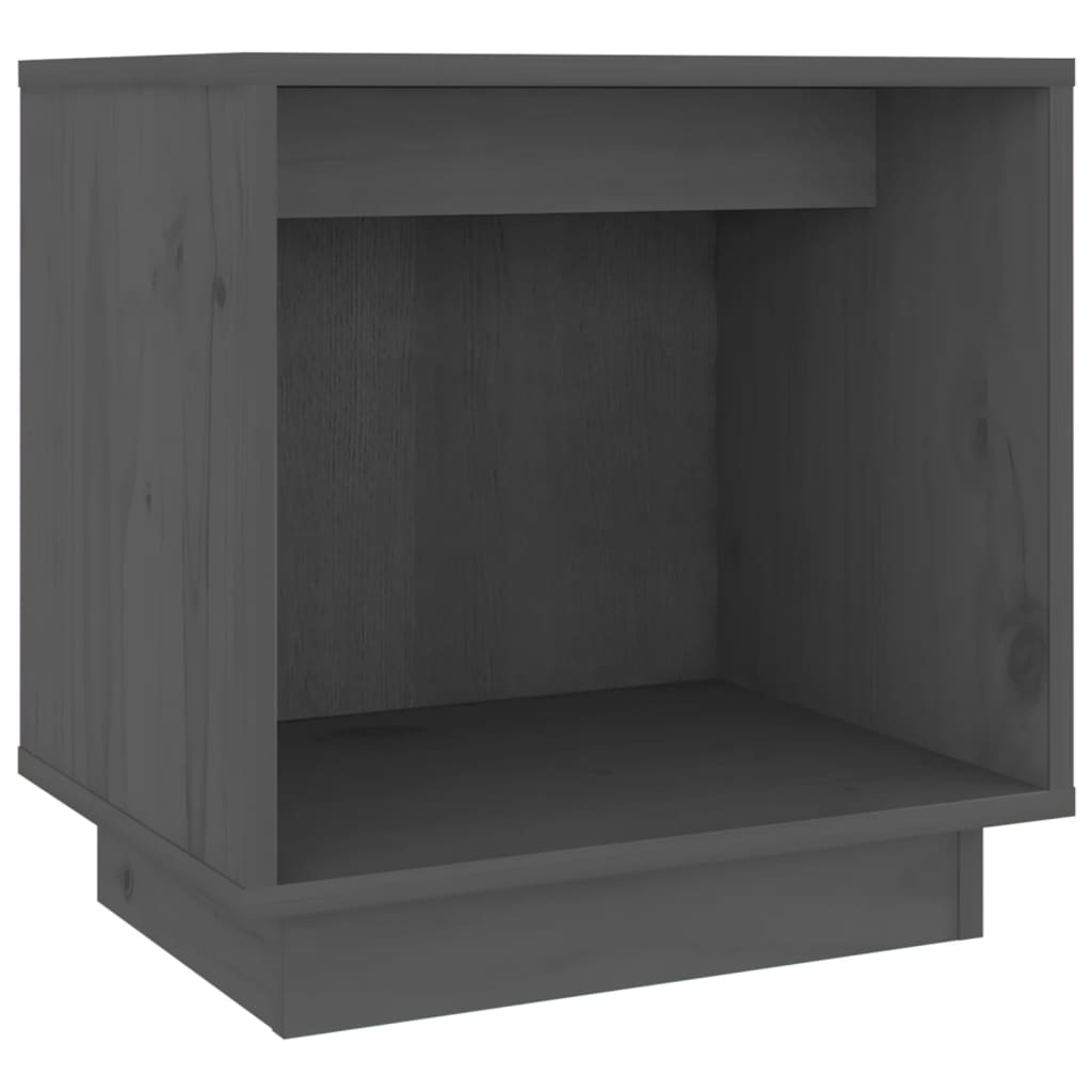 Nachtkastjes 2 St 40X30X40 Cm Massief Grenenhout Grijs