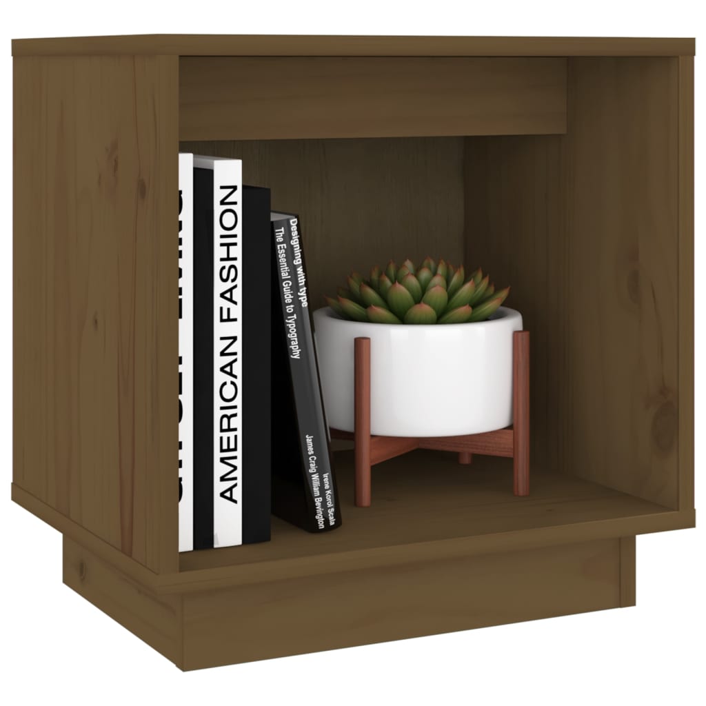 Nachtkastjes 2 St 40X30X40 Cm Massief Grenenhout Honingbruin
