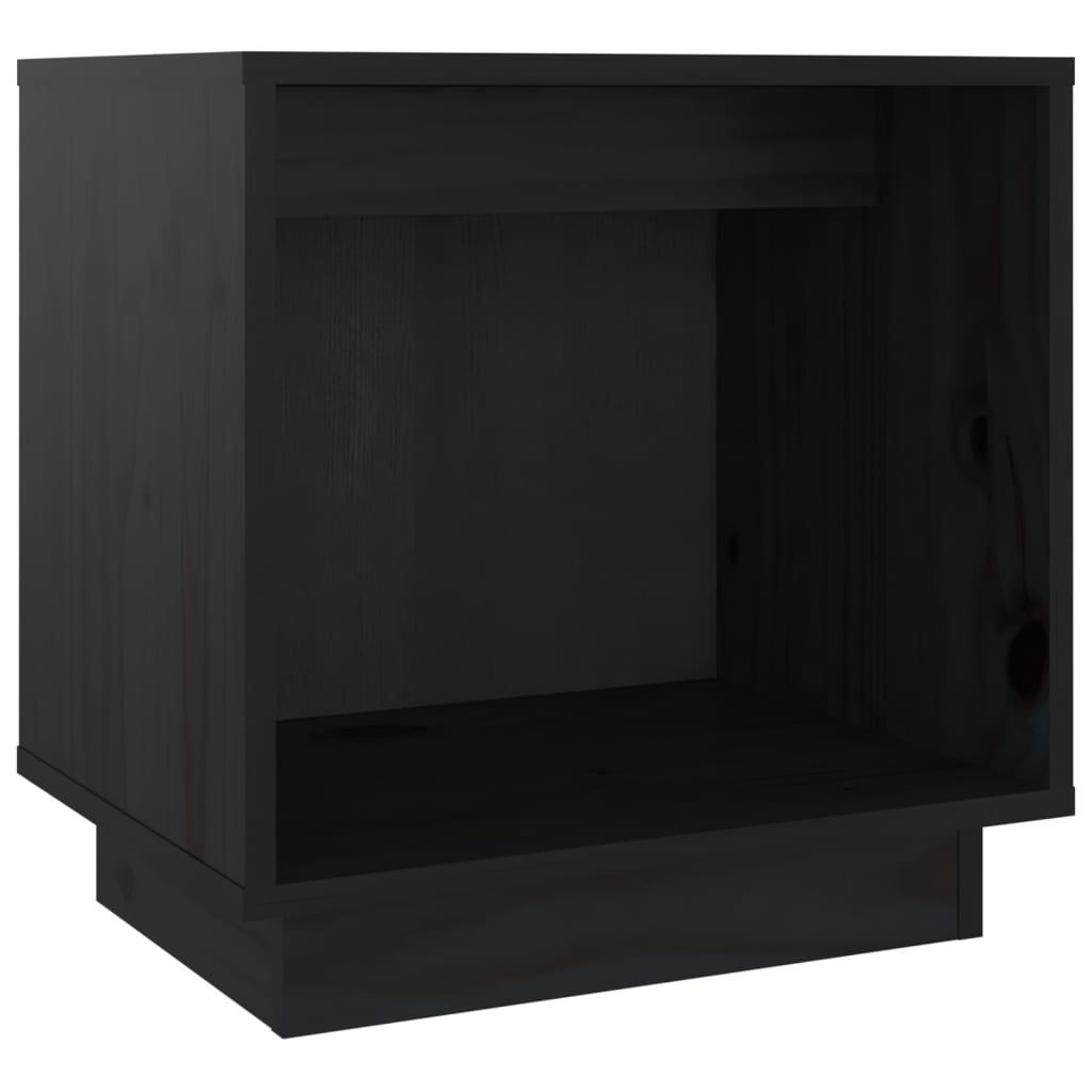 Nachtkastjes 2 St 40X30X40 Cm Massief Grenenhout Zwart