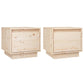 Nachtkastjes 2 St 35X34X32 Cm Massief Grenenhout