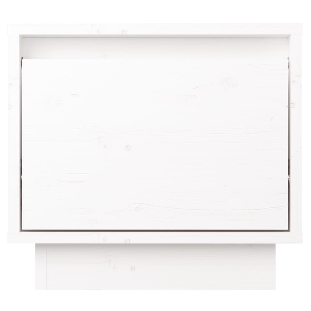 Nachtkastjes 2 St 35X34X32 Cm Massief Grenenhout Wit