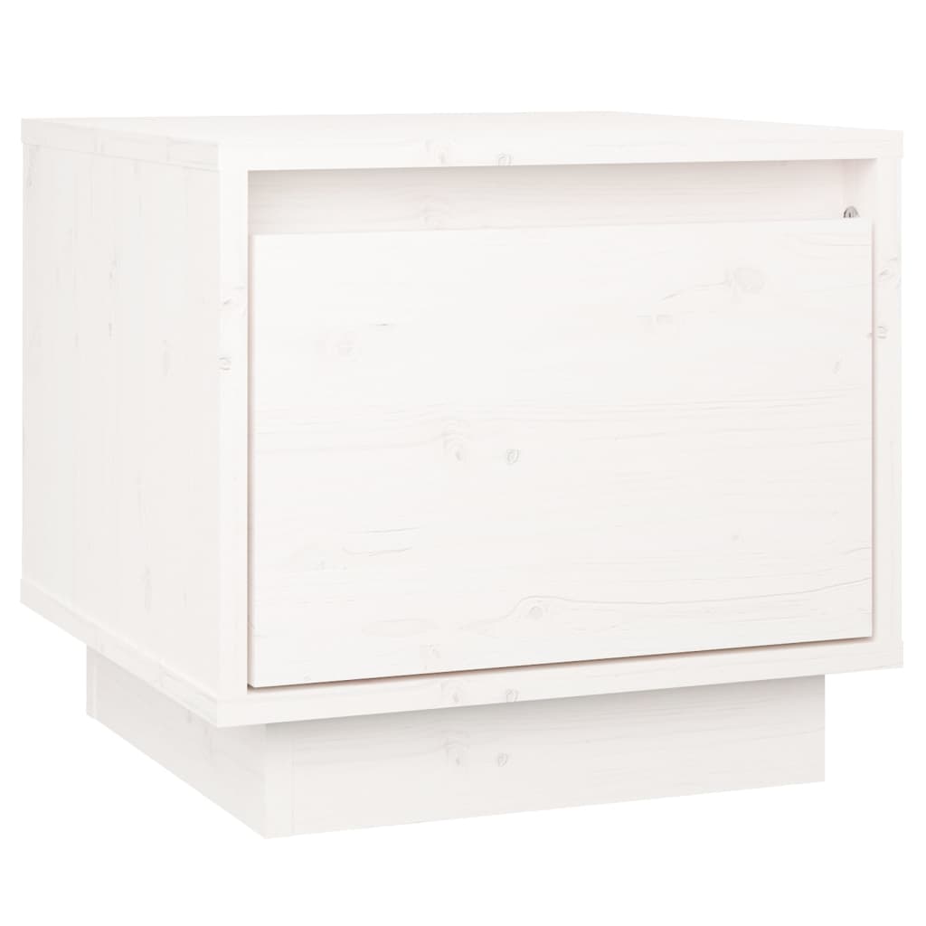 Nachtkastjes 2 St 35X34X32 Cm Massief Grenenhout Wit