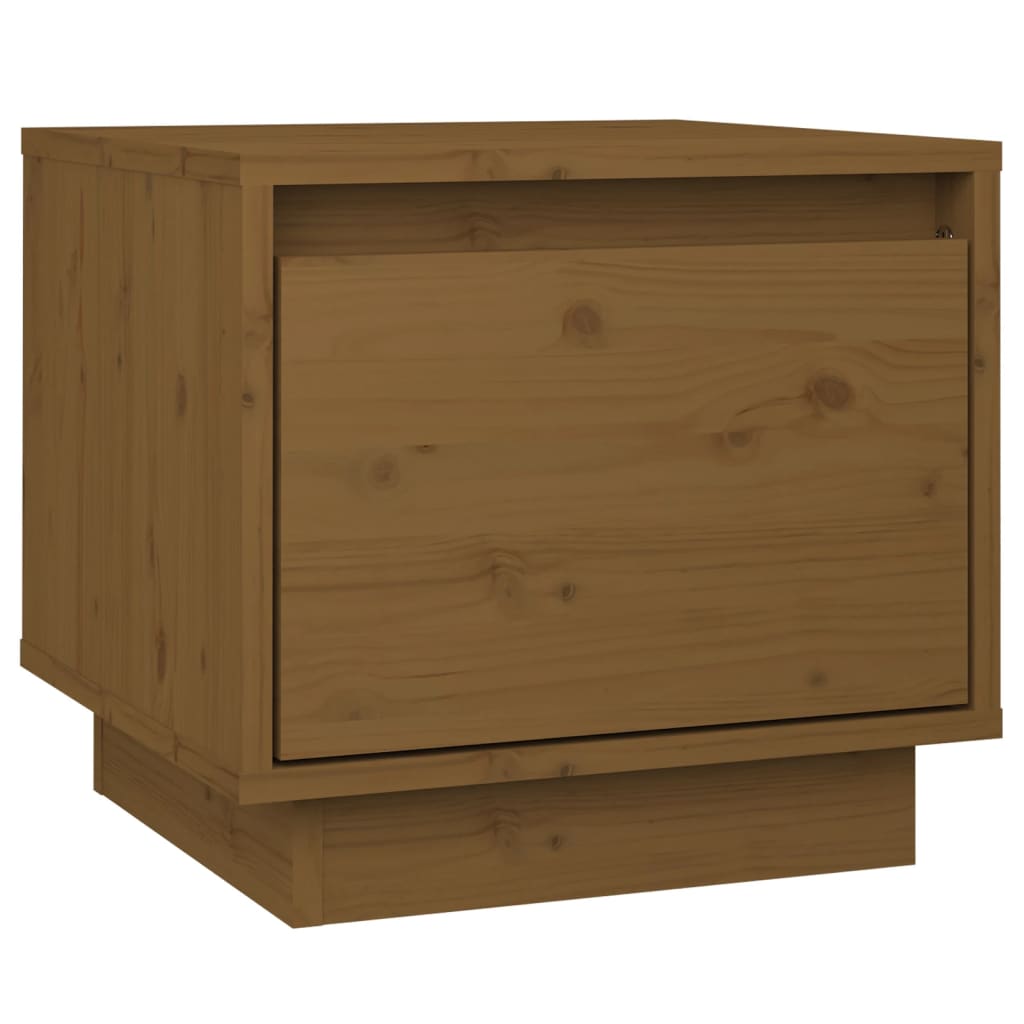 Nachtkastje 35X34X32 Cm Massief Grenenhout Honingbruin