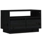 Tv-Meubel 60X35X37 Cm Massief Grenenhout Zwart