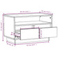 Tv-Meubel 60X35X37 Cm Massief Grenenhout Zwart