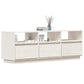 Tv-Meubel 140X37X50 Cm Massief Grenenhout Wit