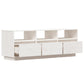 Tv-Meubel 140X37X50 Cm Massief Grenenhout Wit