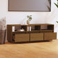 Tv-Meubel 140X37X50 Cm Massief Grenenhout Honingbruin
