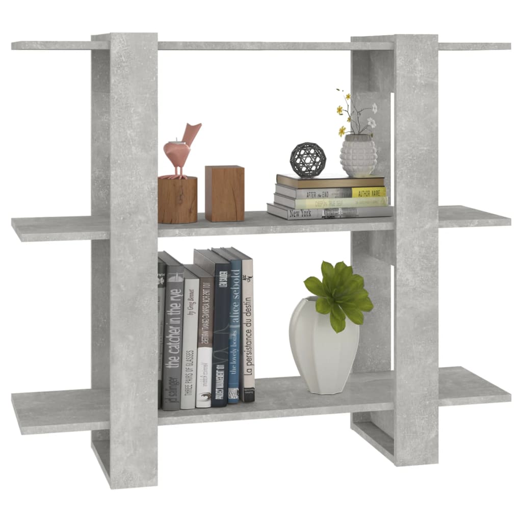Boekenkast/Kamerscherm 100X30X87 Cm Betongrijs