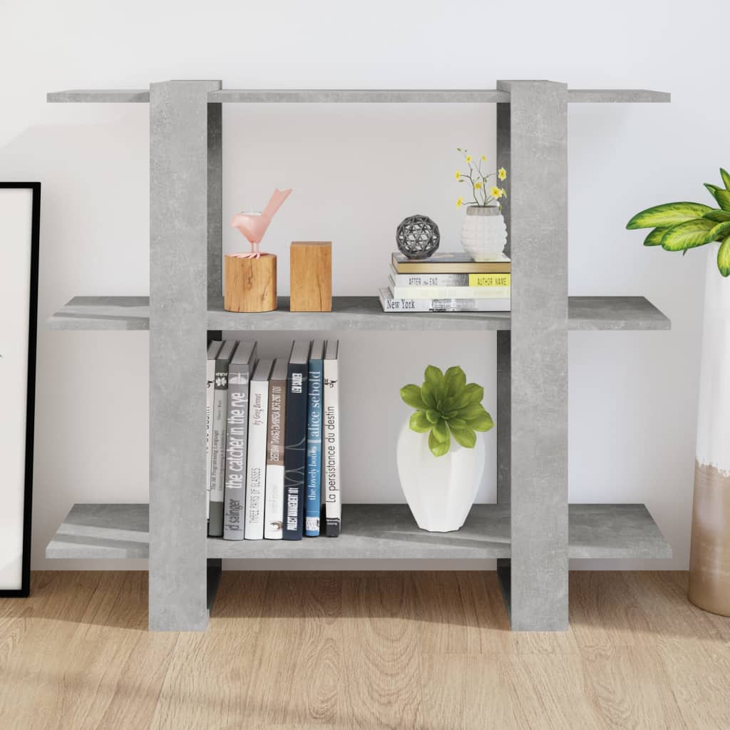 Boekenkast/Kamerscherm 100X30X87 Cm Betongrijs