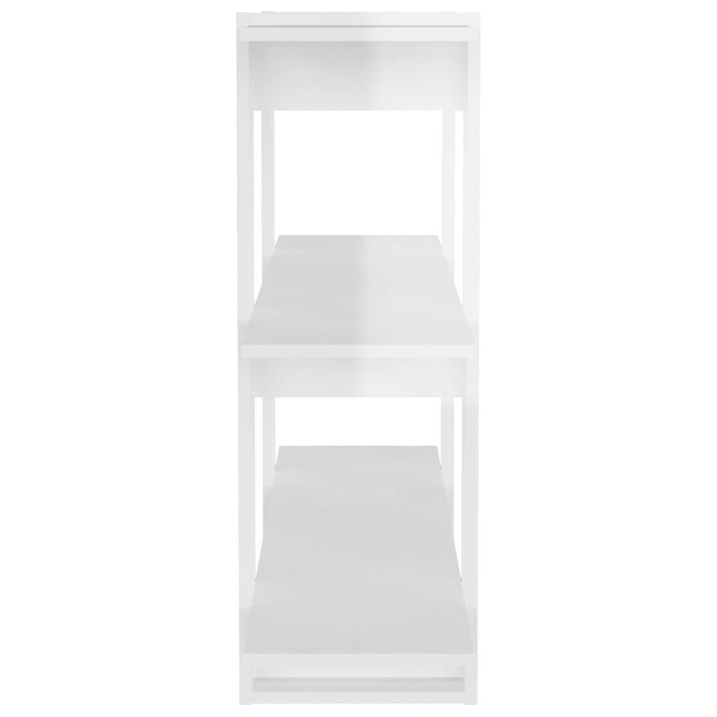 Boekenkast/Kamerscherm 100X30X87 Cm Hoogglans Wit